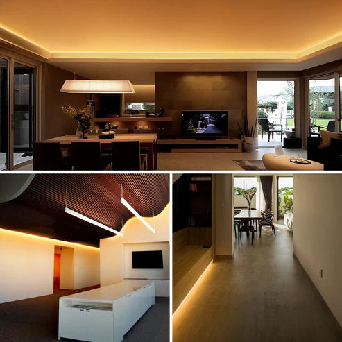 110V Super Bright Double Row Plus LED Strip Light – 2800K Warm White – 510 Lumens/M – IP65 Waterproof, Dimmable