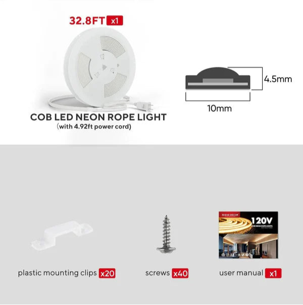Waterproof LED Neon Rope Light for Home, Commercial & Outdoor Lighting