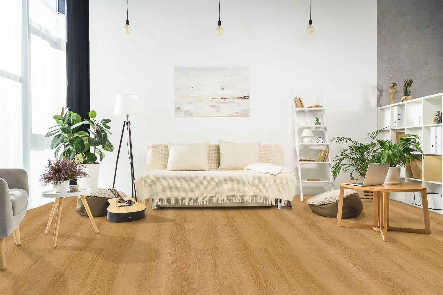 AQUABOARD Prestige SPC Waterproof Flooring – Maple Oak (7" x 48")