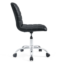 Image of Ripple Armless Mid-Back Office Chair – Modern Design with Chrome Base & Swivel Function | Renovation Way