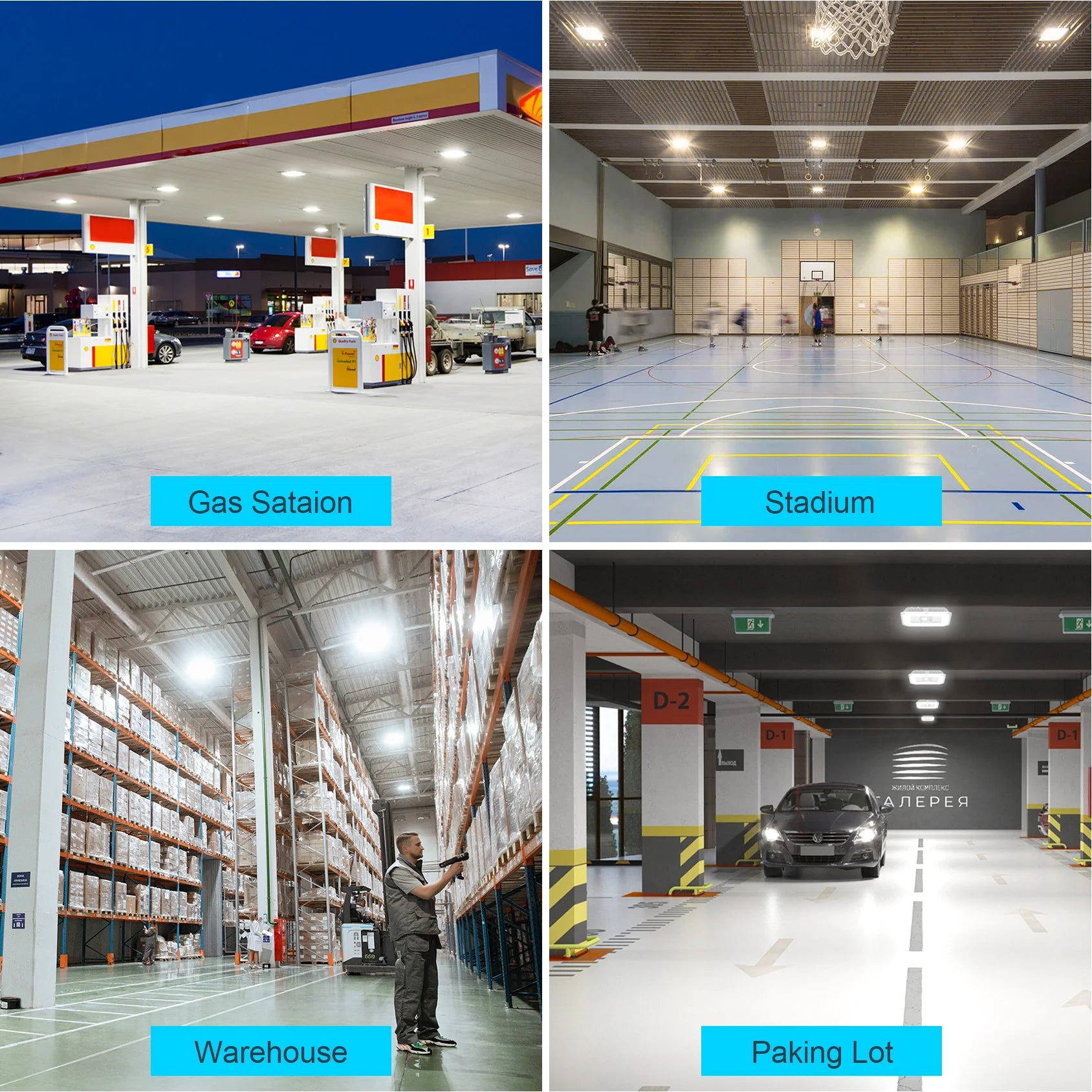 LED Canopy Light | 150W/120W/90W Tunable | CCT Adjustable (3000K/4000K/5000K) | 100–277VAC | IP65 Rated