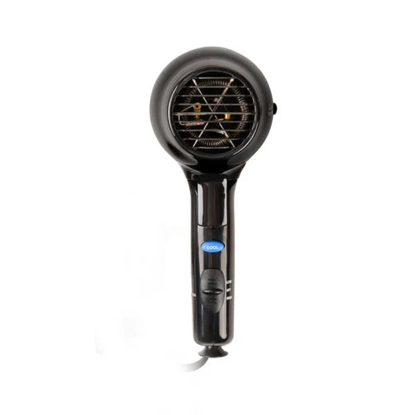 Image of Conair 1875 Watt Ionic Black Hair Dryer – Retractable Cord, Frizz-Free Styling – Ideal for Hotels & Motels