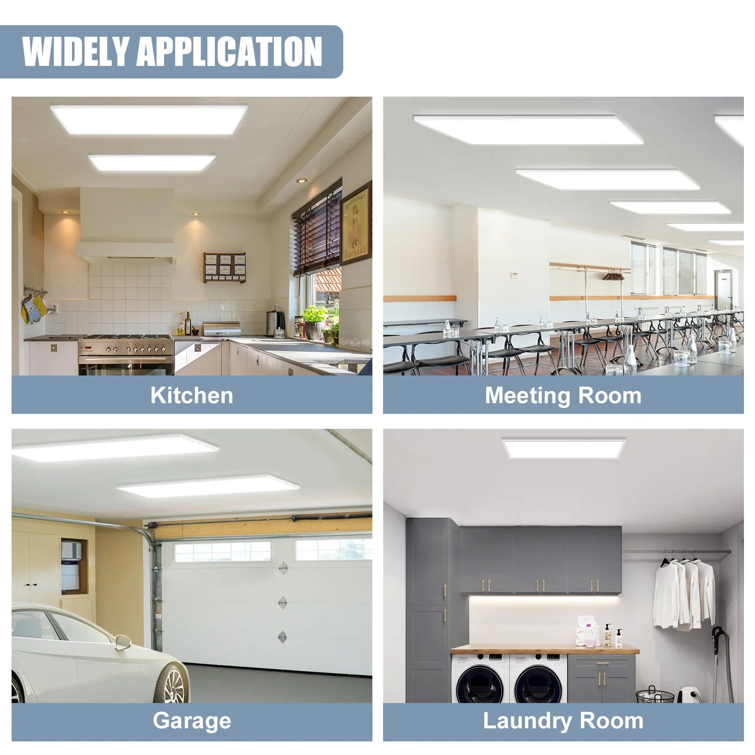 Image of 4-Pack LED Flat Panel Lights | 5-Watt 5CCT Tunable | 120-277VAC | 0-10V Dimmable | DLC/ETL Certified