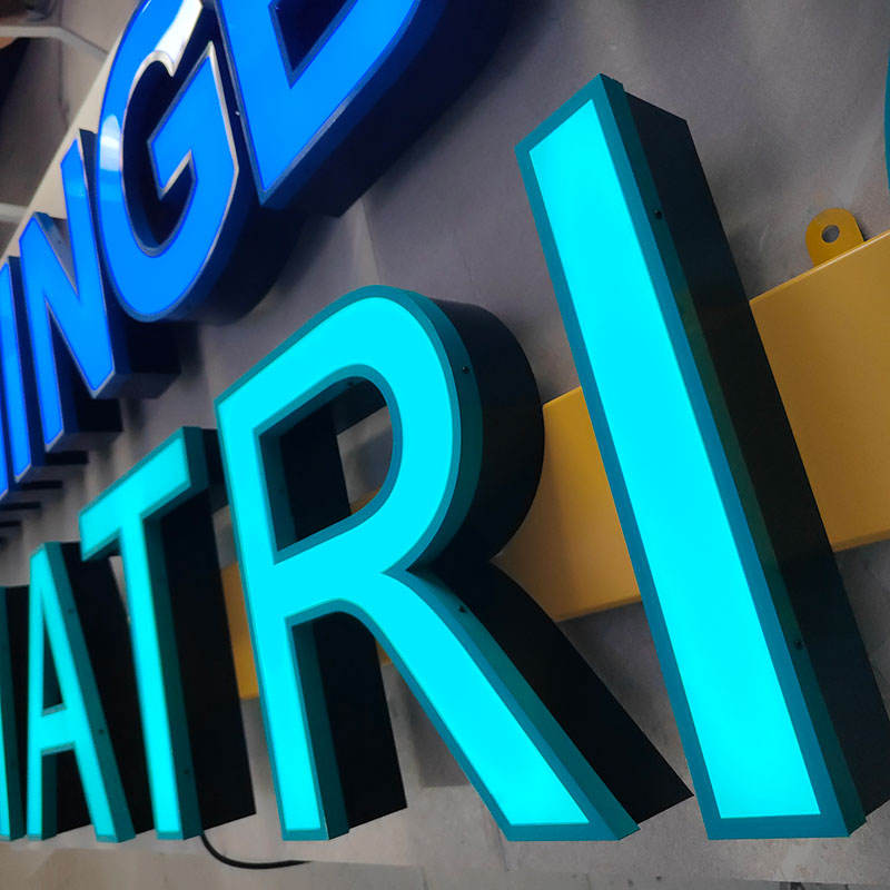 Image of Custom Outdoor LED Business Sign | Waterproof Stainless Steel Advertising Signage