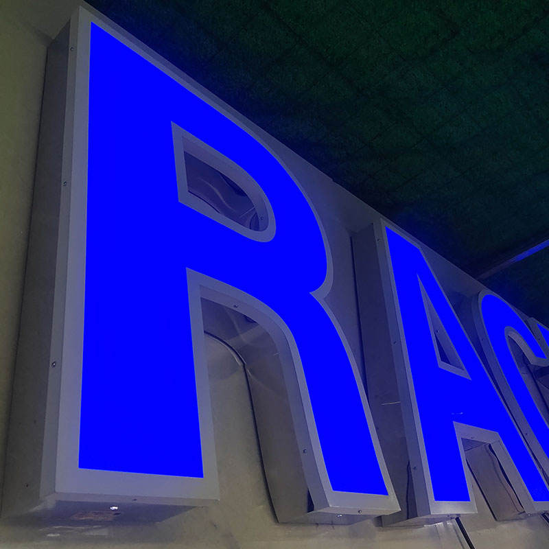 Image of Custom Outdoor LED Business Sign | Waterproof Stainless Steel Advertising Signage