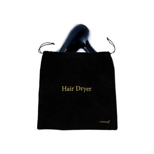 Image of Roomwell UK 1875W Handheld Hotel Hair Dryer with Bag – Non-Foldable, 2 Heat & 3 Speed Settings