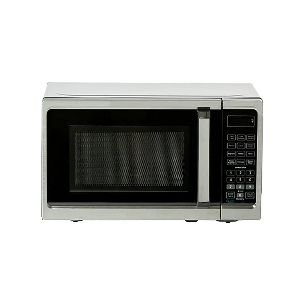 Roomwell UK 0.7 CuFt Stainless Steel Hotel Microwave – Compact, Durable, 700W