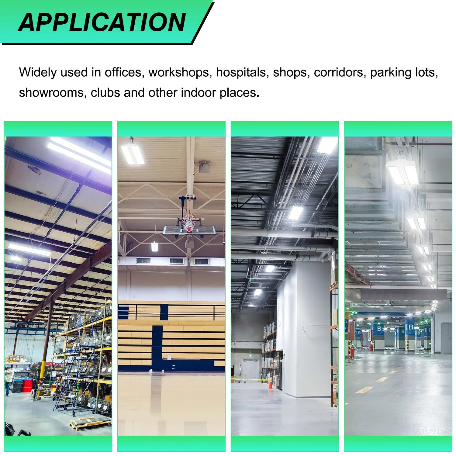 Image of 300W – 80W LED Linear High Bay Light | 3-Watt Tunable | 5000K | 120-277VAC | 0-10V Dimmable | Chain Mount