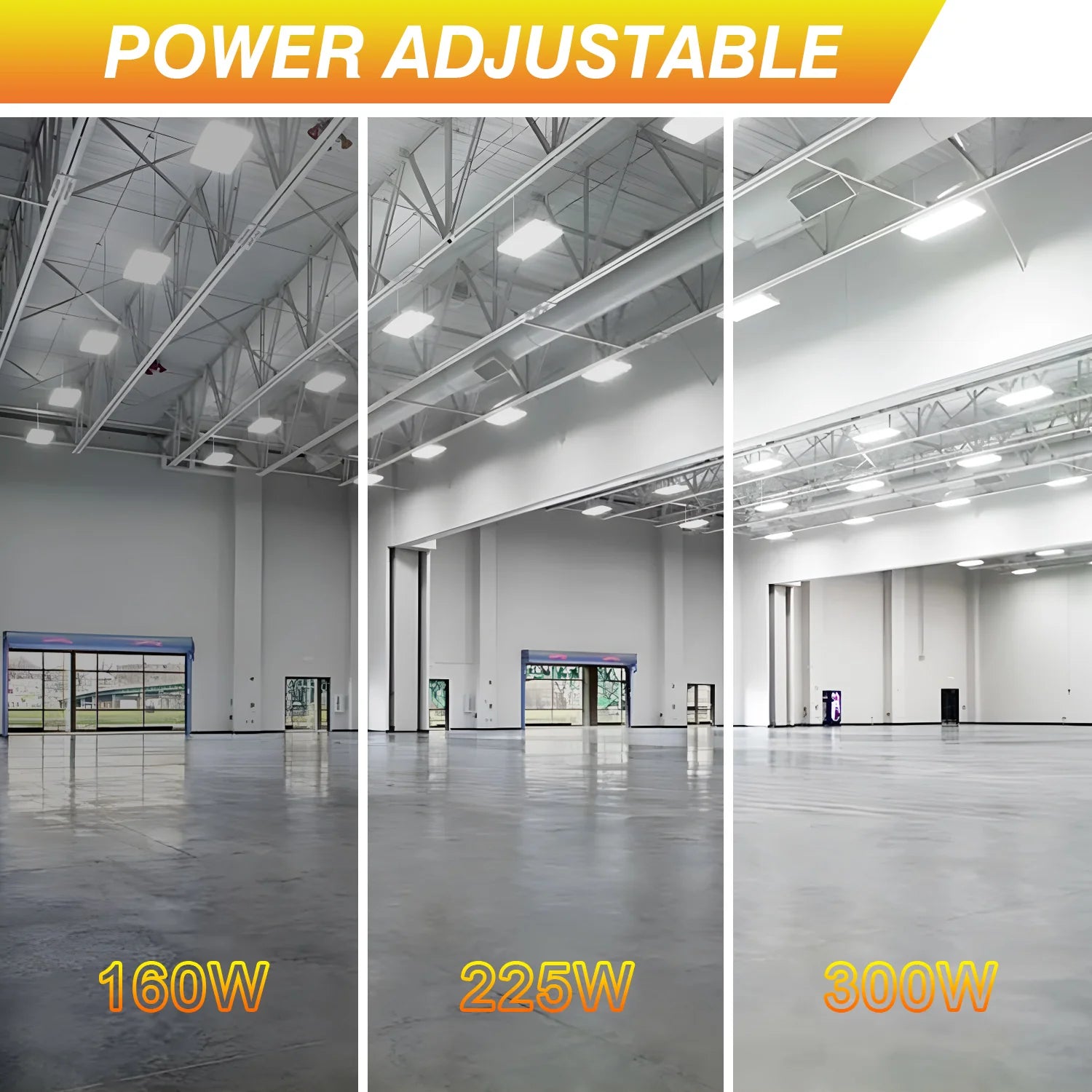 300W – 80W LED Linear High Bay Light | 3-Watt & 3-CCT Tunable | 120-277VAC | 0-10V Dim | DLC/UL Certified