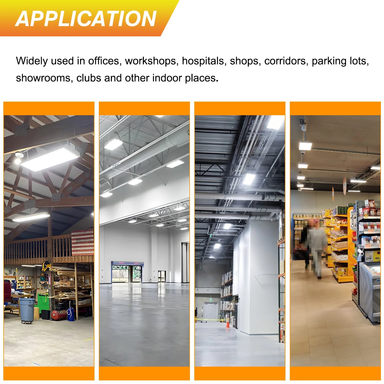 300W – 80W LED Linear High Bay Light | 3-Watt & 3-CCT Tunable | 120-277VAC | 0-10V Dim | DLC/UL Certified