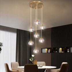 Image of Crystal Pendant Light – Copper & Iron Body, 3 CCT Options