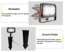 Image of LED Knuckle Flood Light – 15W / 30W / 45W – 5000K, 120-277VAC, DLC & UL Approved (6–24 Pack)