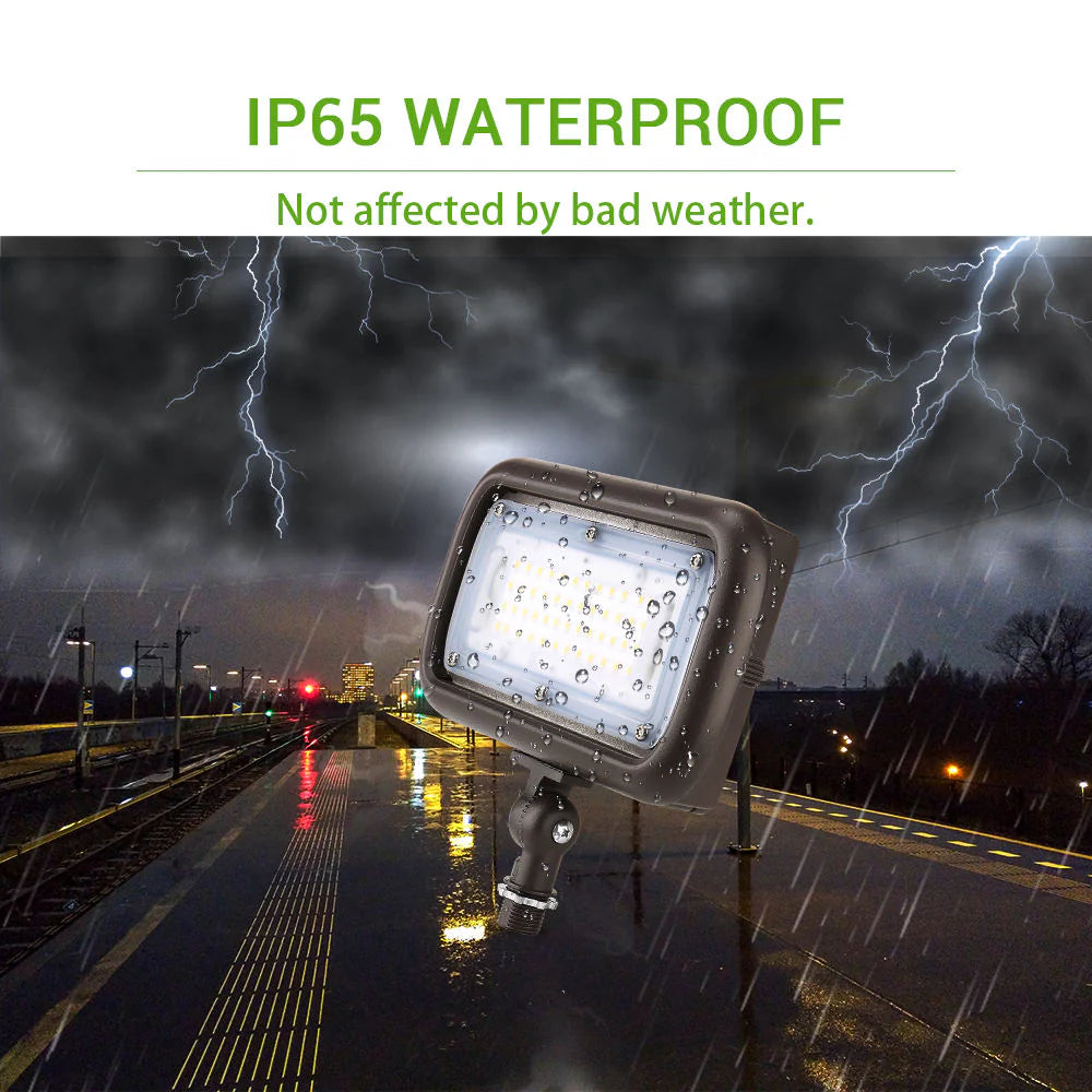 LED Knuckle Flood Light – 15W / 30W / 45W – 5000K, 120-277VAC, DLC & UL Approved (6–24 Pack)