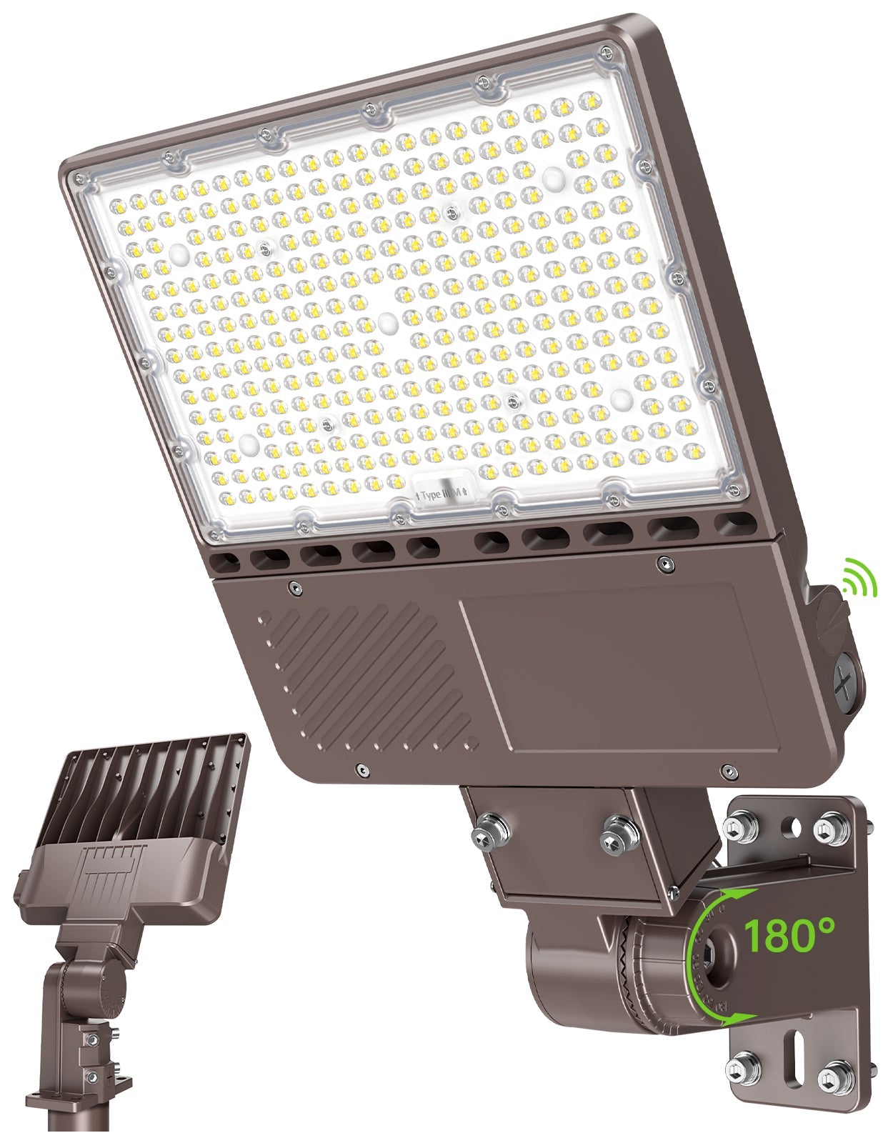 Image of 150W / 200W LED Shoebox Area Light | Wattage Tunable | 100–480VAC | Built-in Photocell | 0–10V Dimmable