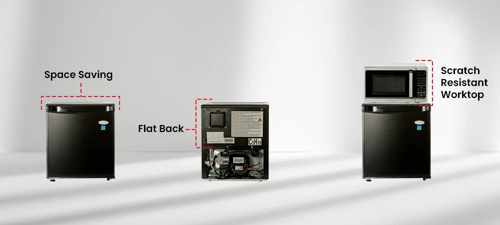 Image of Roomwell UK 1.7 Cu.Ft Mini Fridge – Compact Hotel Refrigerator Without Freezer, Quiet, Energy Star Rated, Black