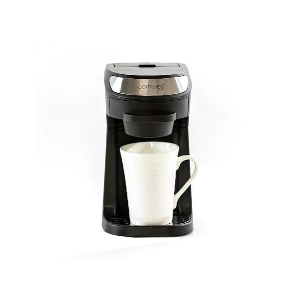 Image of Roomwell UK 1 Cup Coffee Maker – Reusable Mesh Filter, Two-Way Brew – Perfect for Hotels & Guest Rooms