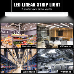 Image of 4-Pack LED Shop Lights | 4ft & 8ft | 3-Watt Tunable Batten Tube | 5CCT Selectable | 120-277V | 0-10V Dimmable