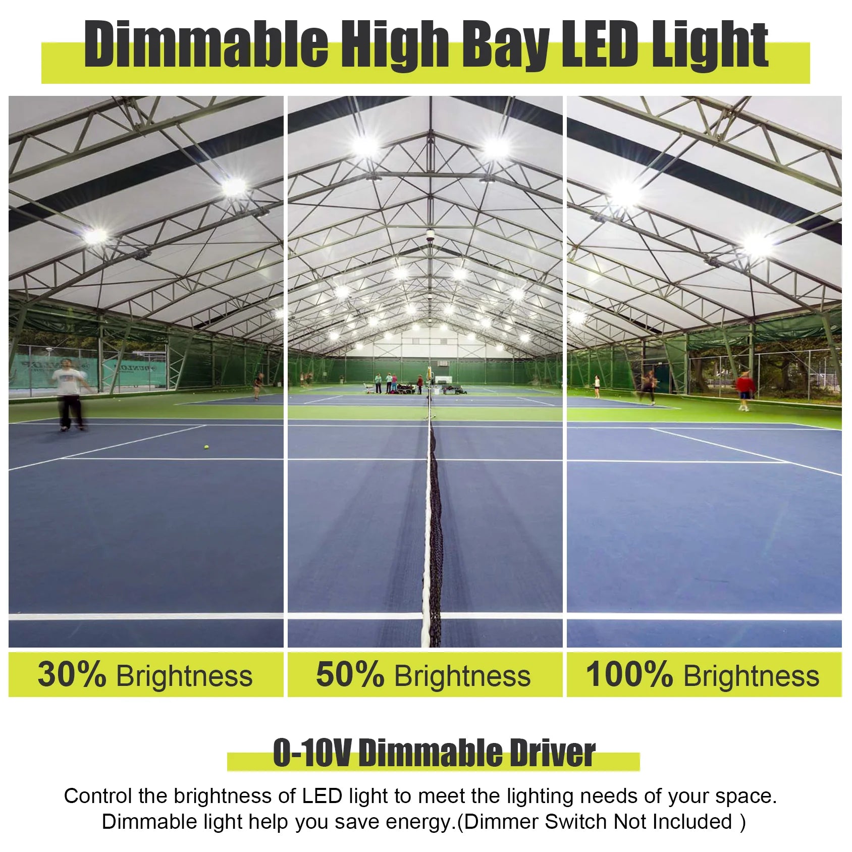 Image of 500W / 400W / 300W LED UFO High Bay Light – 5000K | 100-277VAC | 0-10V Dimmable | IP65