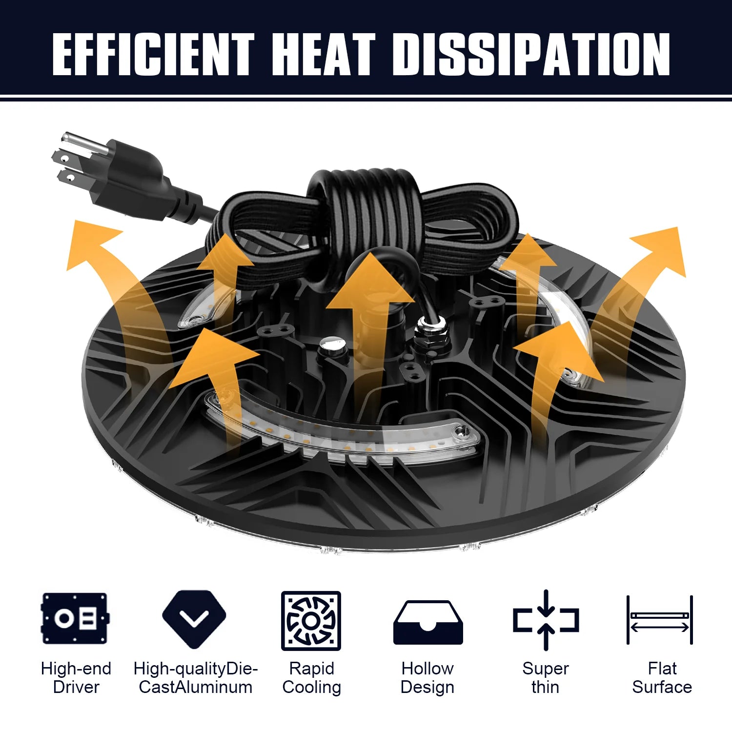 Image of 300W – 150W LED UFO High Bay Light PLUS | 5000K | Linear Driver | 120VAC | Remote Dimming