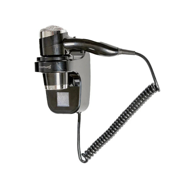 1600W Wall-Mounted Hotel Hair Dryer – Anti-Theft, Ultra-Quiet & Night Light | Renovation Way