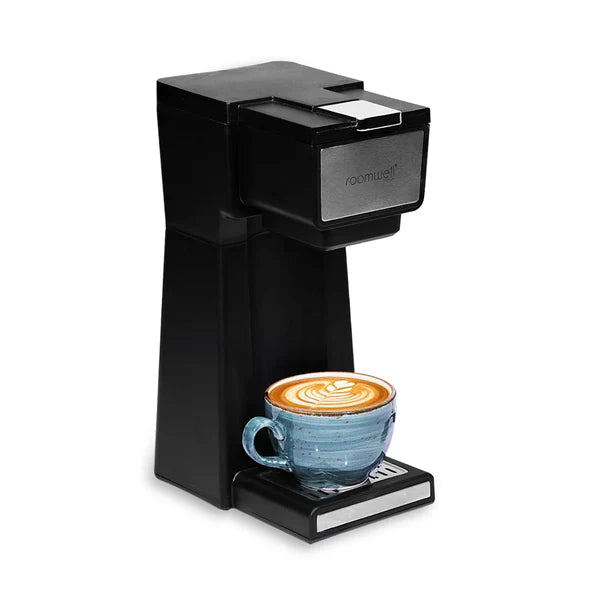 Image of Roomwell UK 2-in-1 K-Cup Coffee Maker – Single Serve with Ground Coffee & Capsule Brewing – Fast 3-Minute Brew