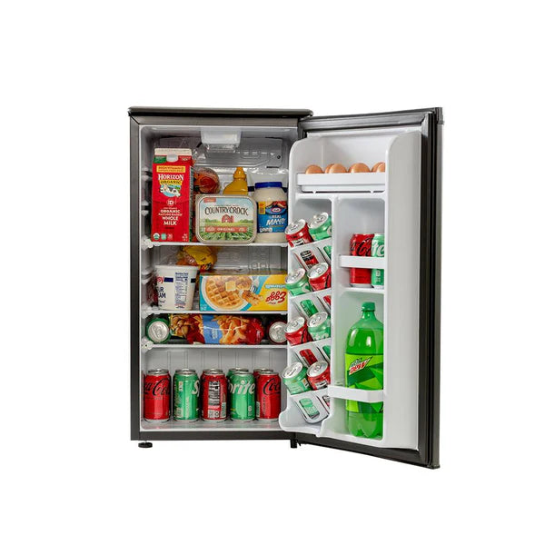 Roomwell UK 3.3 Cu.Ft Hotel Mini Fridge Without Freezer – Black, Energy Star Compliant, Quiet Operation, Automatic Defrost