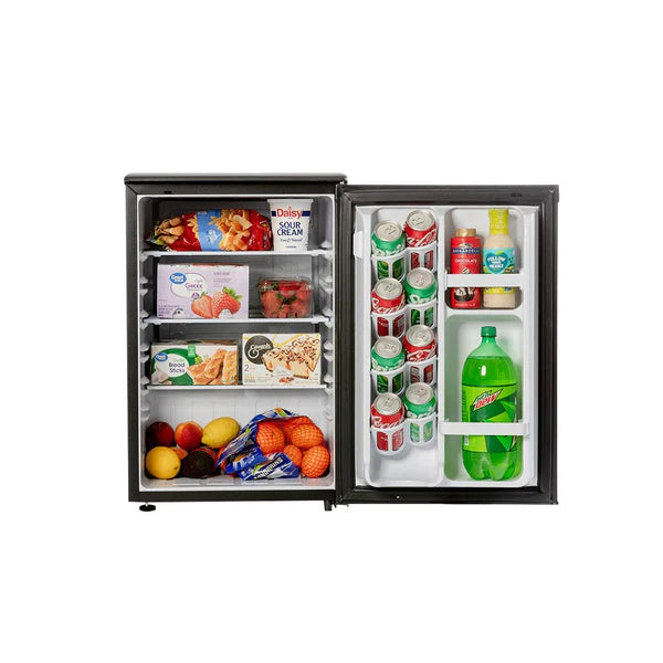 Roomwell UK 2.6 Cu.Ft Mini Fridge – Large Capacity Hotel Refrigerator Without Freezer, Quiet, Energy Star Rated, Black